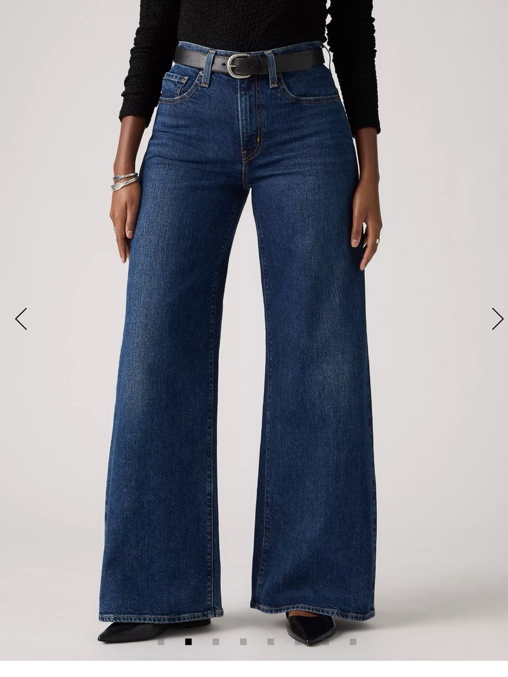 Levi’s 728 High Rise Wide Leg Women's Jeans — Dark Blue